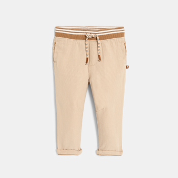 بنطلون )سروال( قابل للطي باللون البيج للفتيان الصغار